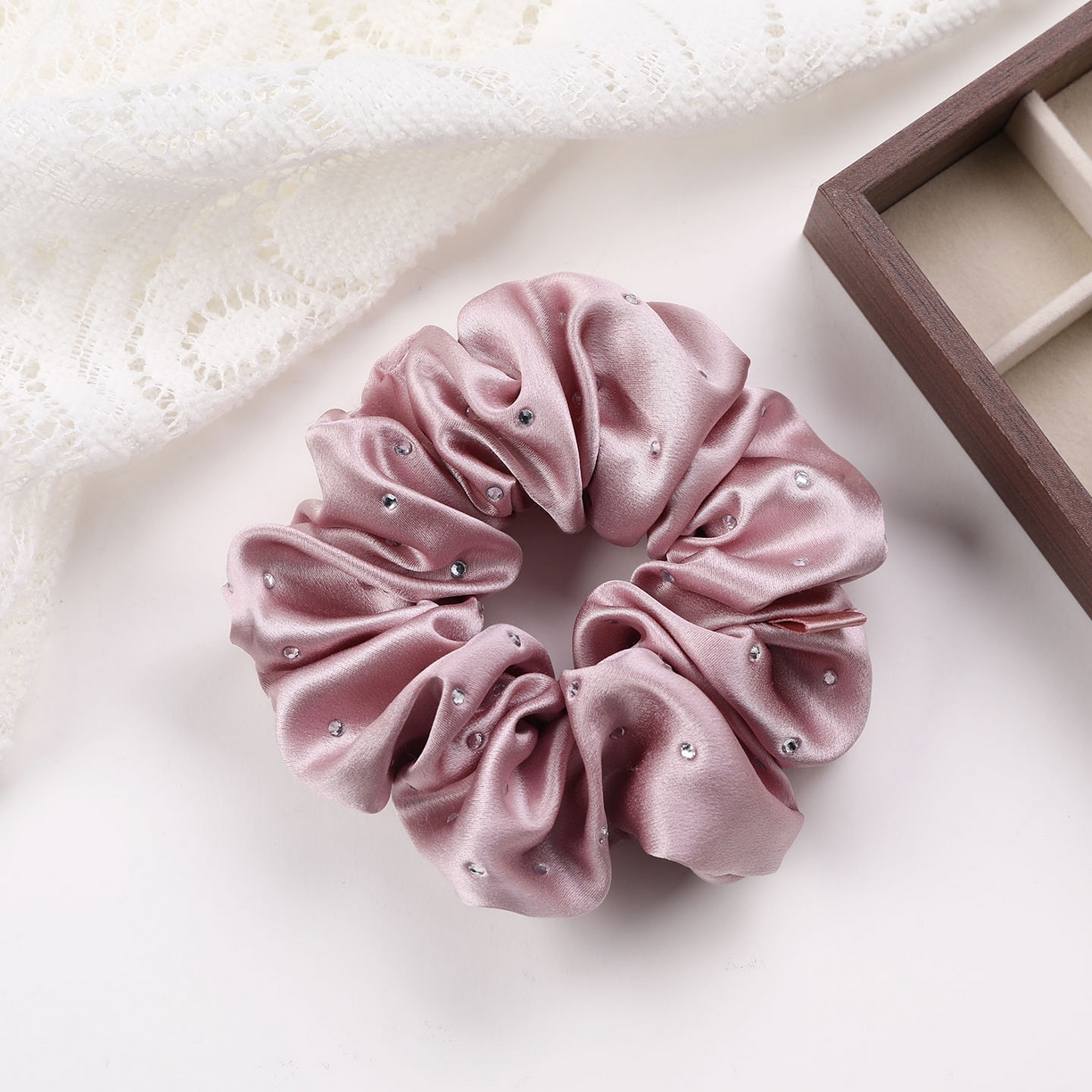 91家纺网 家纺一手货源 找家纺 （总）蚕云阁蚕丝家居 2026新款30姆米真丝烫钻发圈