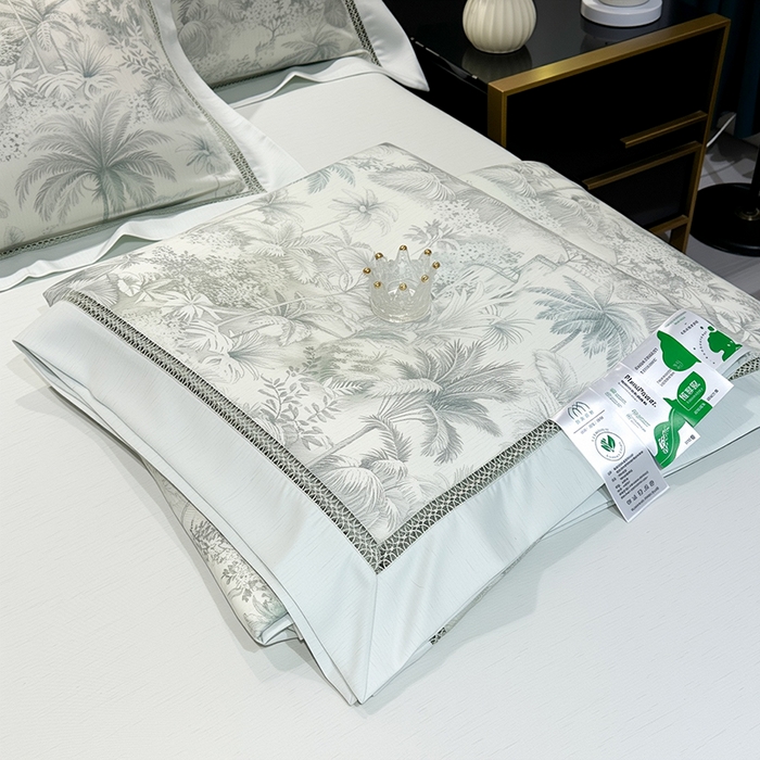 91家纺网 家纺一手货源 找家纺 （总）欧夏家纺 2026莱赛尔天丝麻数码印花镂空夏被空调被夏凉被