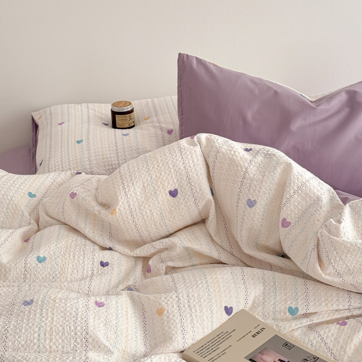 91家纺网 家纺一手货源 找家纺 （总）沐辰 2026新款A类华夫格全棉纯棉印花四件套