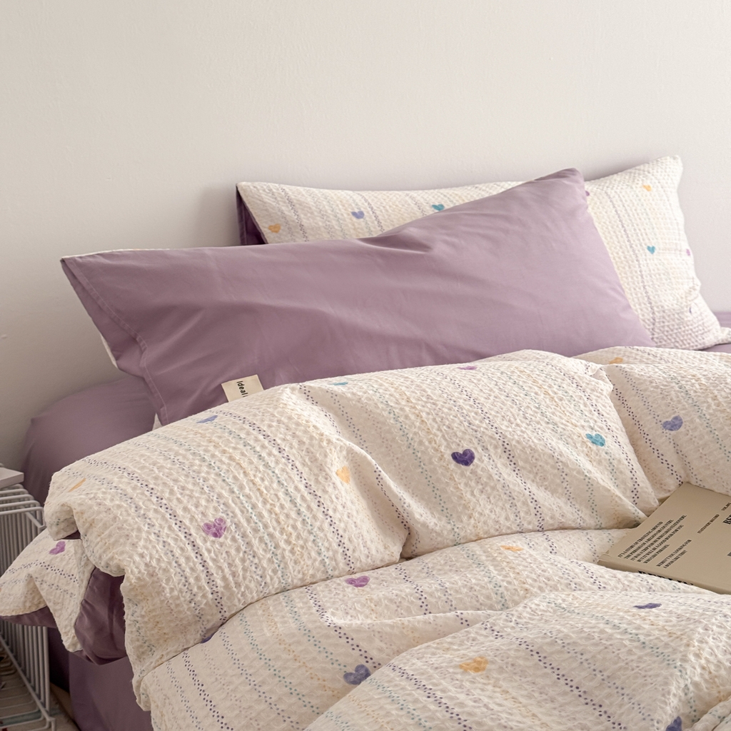 91家纺网 家纺一手货源 找家纺 （总）沐辰 2026新款A类华夫格全棉纯棉印花四件套