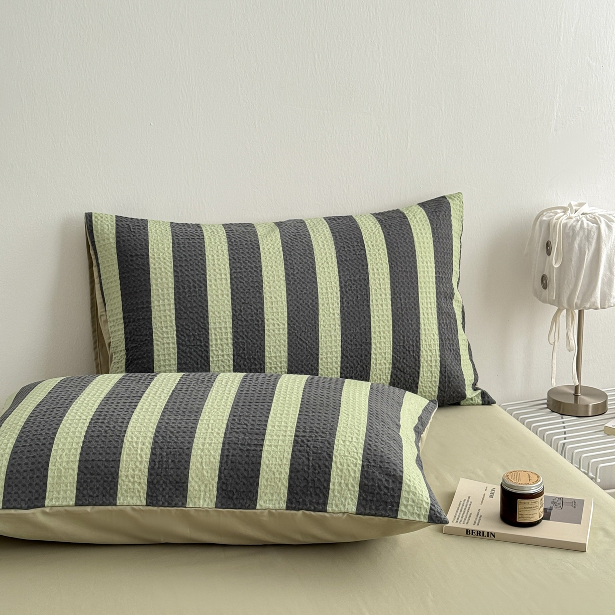 91家纺网 家纺一手货源 找家纺 沐辰 2026新款A类华夫格全棉纯棉印花四件套 华夫格-田野