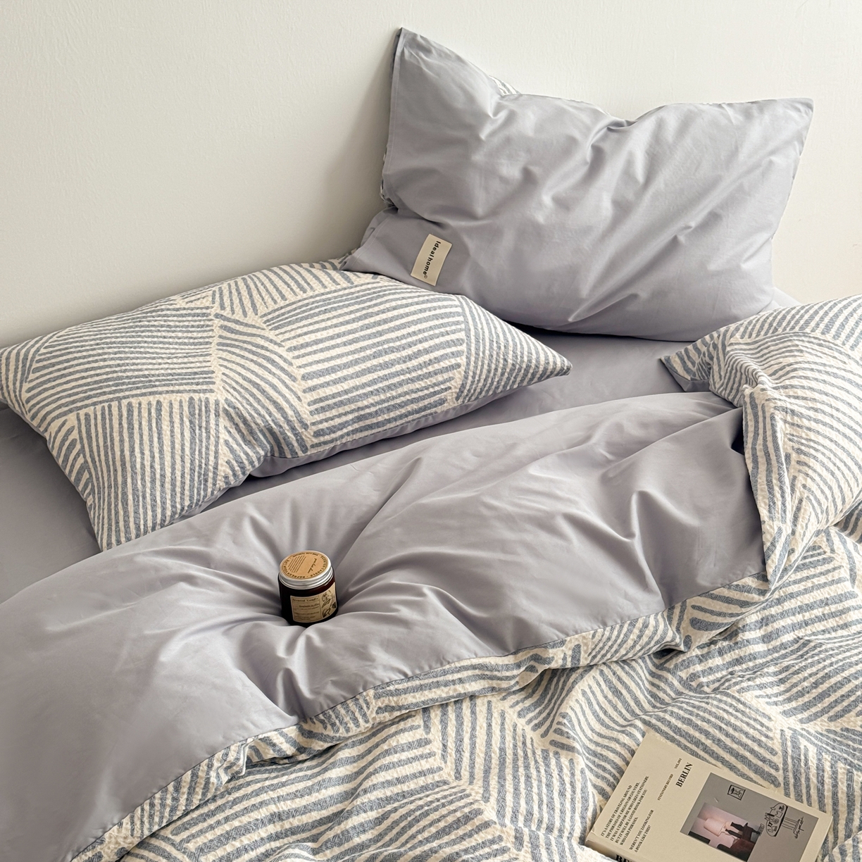 91家纺网 家纺一手货源 找家纺 沐辰 2026新款A类华夫格全棉纯棉印花四件套 华夫格-雪花