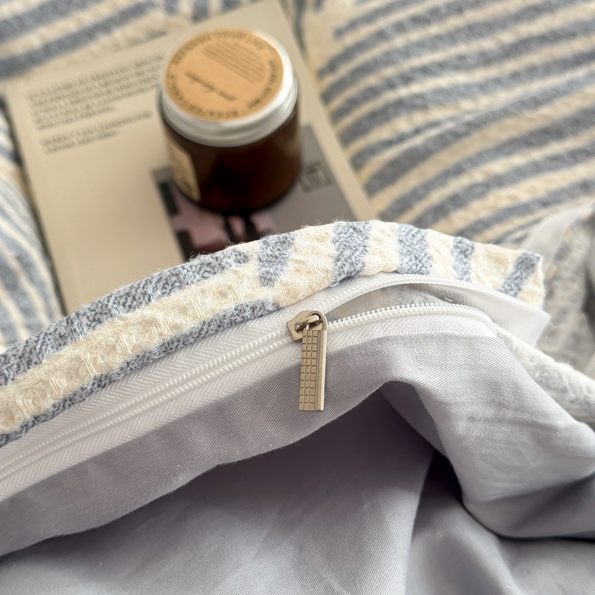 91家纺网 家纺一手货源 找家纺 沐辰 2026新款A类华夫格全棉纯棉印花四件套 华夫格-雪花