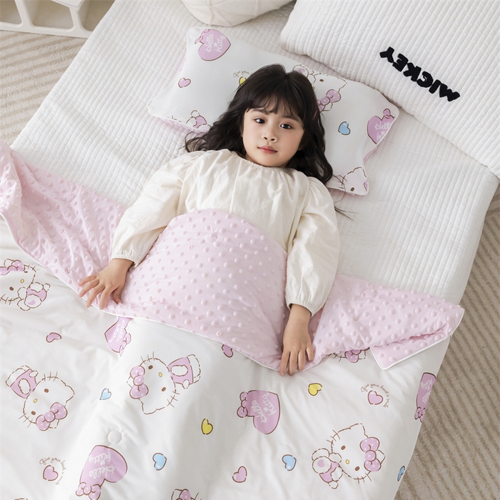 91家纺网 家纺一手货源 找家纺 （总）心卓婴童馆 2026新款三丽鸥凉感丝冰豆豆被被子被芯-儿童图