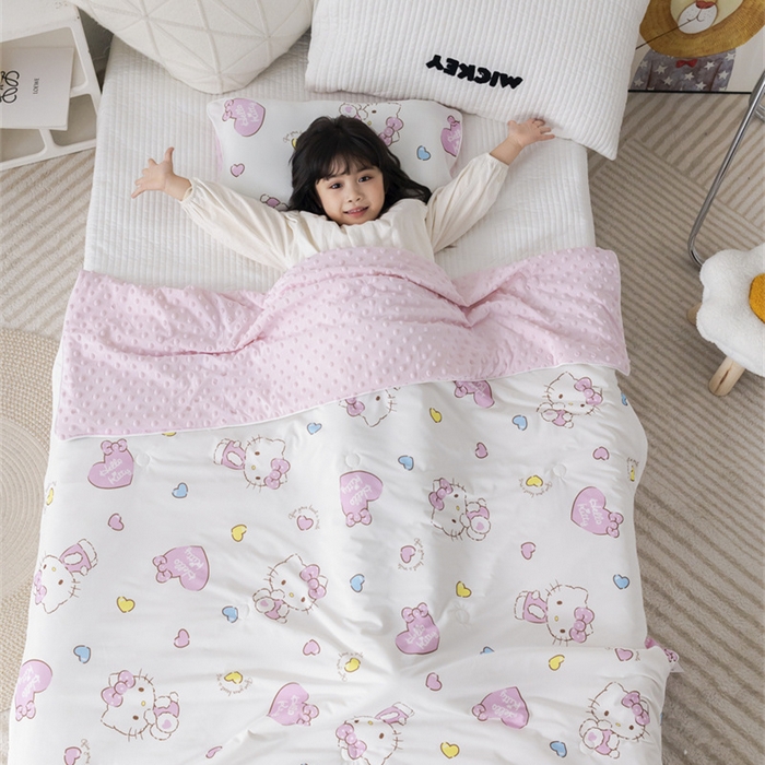 91家纺网 家纺一手货源 找家纺 （总）心卓婴童馆 2026新款三丽鸥凉感丝冰豆豆被被子被芯-儿童图