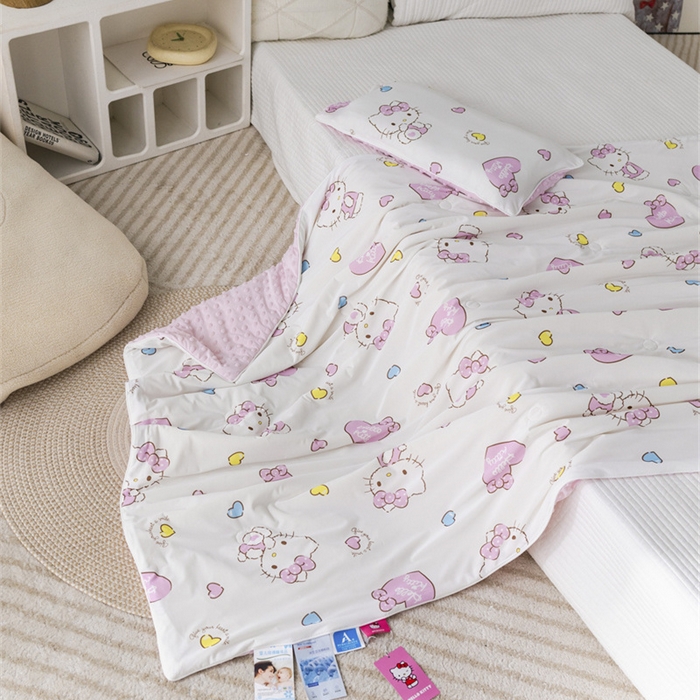 91家纺网 家纺一手货源 找家纺 （总）心卓婴童馆 2026新款三丽鸥凉感丝冰豆豆被被子被芯-儿童图