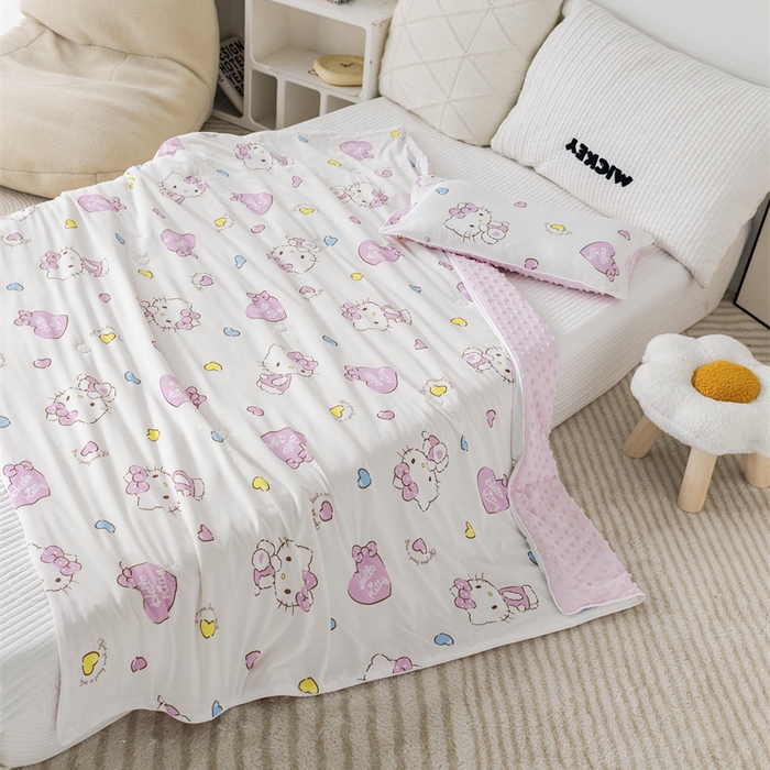 91家纺网 家纺一手货源 找家纺 （总）心卓婴童馆 2026新款三丽鸥凉感丝冰豆豆被被子被芯-儿童图