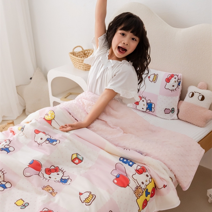 91家纺网 家纺一手货源 找家纺 （总）心卓婴童馆 2026新款三丽鸥凉感丝冰豆豆被被子被芯-儿童图