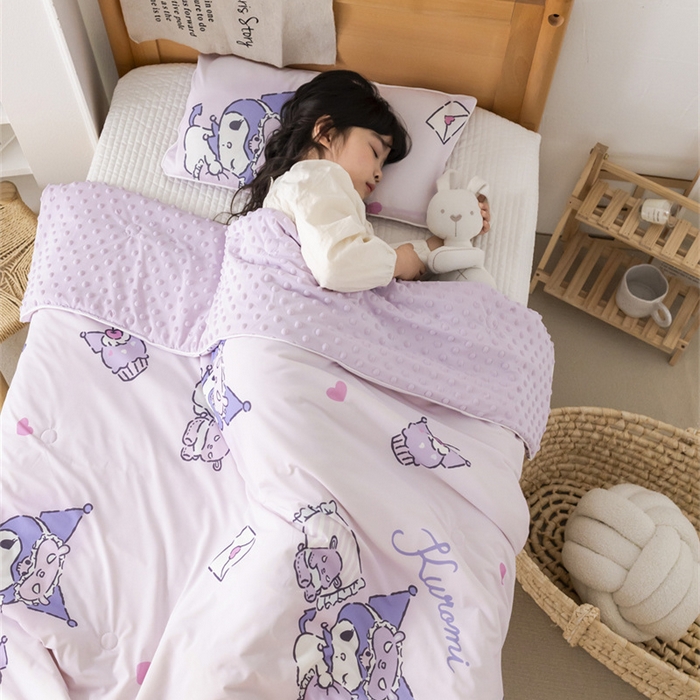 91家纺网 家纺一手货源 找家纺 心卓婴童馆 2026新款三丽鸥凉感丝冰豆豆被被子被芯-儿童图 爱心库洛米
