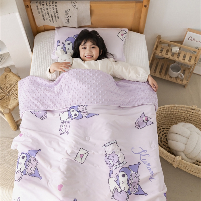 91家纺网 家纺一手货源 找家纺 心卓婴童馆 2026新款三丽鸥凉感丝冰豆豆被被子被芯-儿童图 爱心库洛米