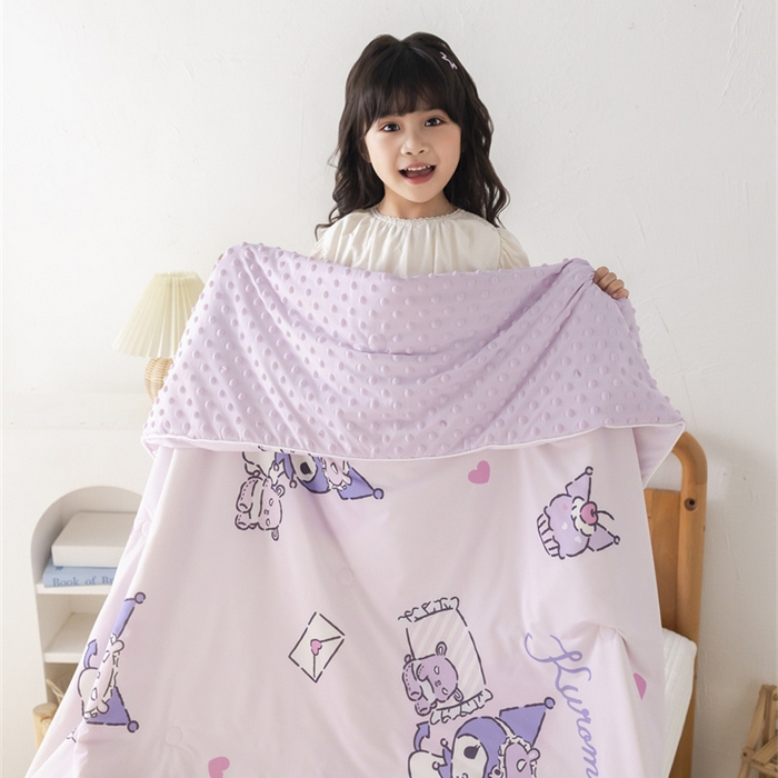 91家纺网 家纺一手货源 找家纺 心卓婴童馆 2026新款三丽鸥凉感丝冰豆豆被被子被芯-儿童图 爱心库洛米