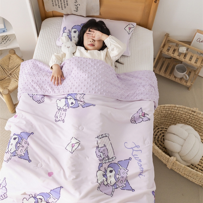 91家纺网 家纺一手货源 找家纺 心卓婴童馆 2026新款三丽鸥凉感丝冰豆豆被被子被芯-儿童图 爱心库洛米