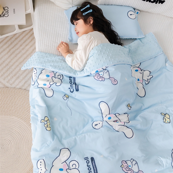 91家纺网 家纺一手货源 找家纺 心卓婴童馆 2026新款三丽鸥凉感丝冰豆豆被被子被芯-儿童图 独角兽玉桂狗