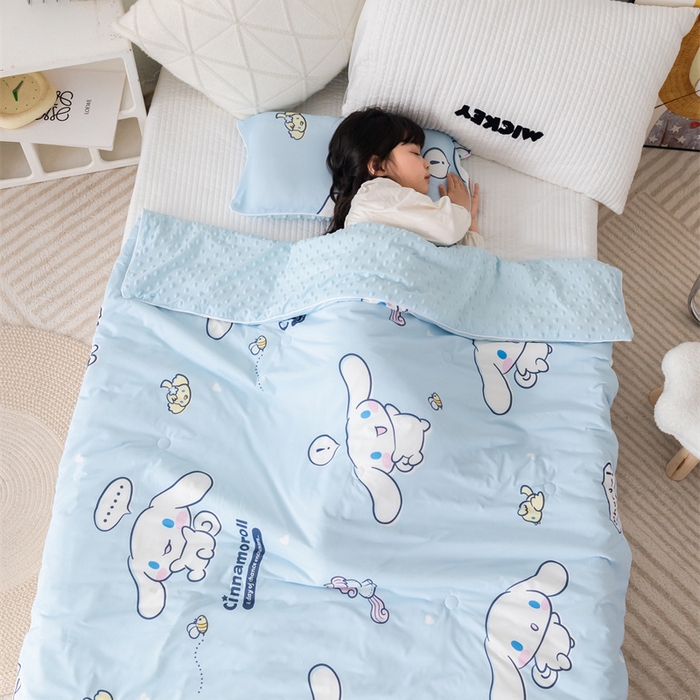 91家纺网 家纺一手货源 找家纺 心卓婴童馆 2026新款三丽鸥凉感丝冰豆豆被被子被芯-儿童图 独角兽玉桂狗