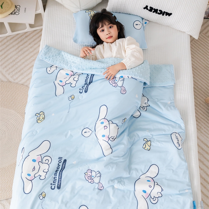 91家纺网 家纺一手货源 找家纺 心卓婴童馆 2026新款三丽鸥凉感丝冰豆豆被被子被芯-儿童图 独角兽玉桂狗