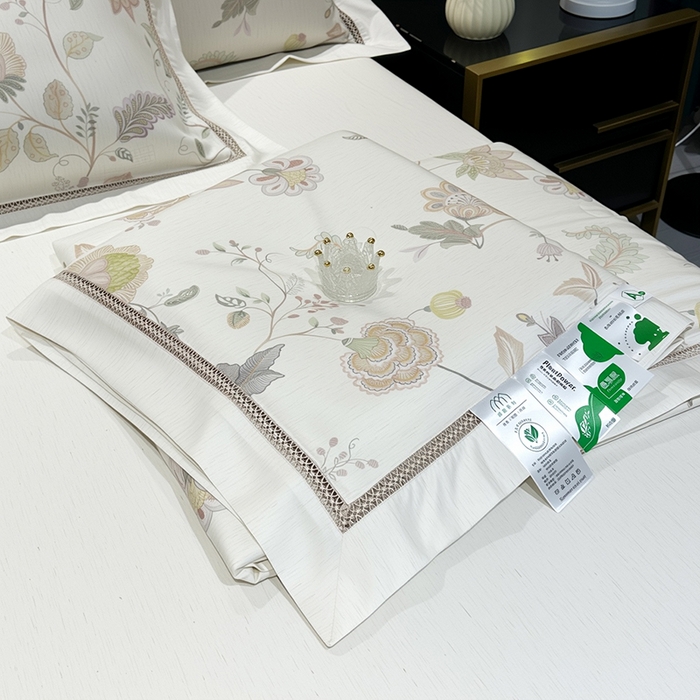 91家纺网 家纺一手货源 找家纺 欧夏家纺 2026莱赛尔天丝麻数码印花镂空夏被空调被夏凉被 寐锦