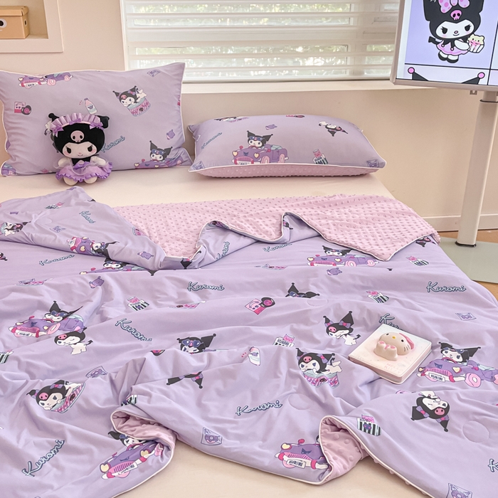 91家纺网 家纺一手货源 找家纺 （总）心卓婴童馆 2026新款三丽鸥凉感丝冰豆豆被被子被芯-成人图