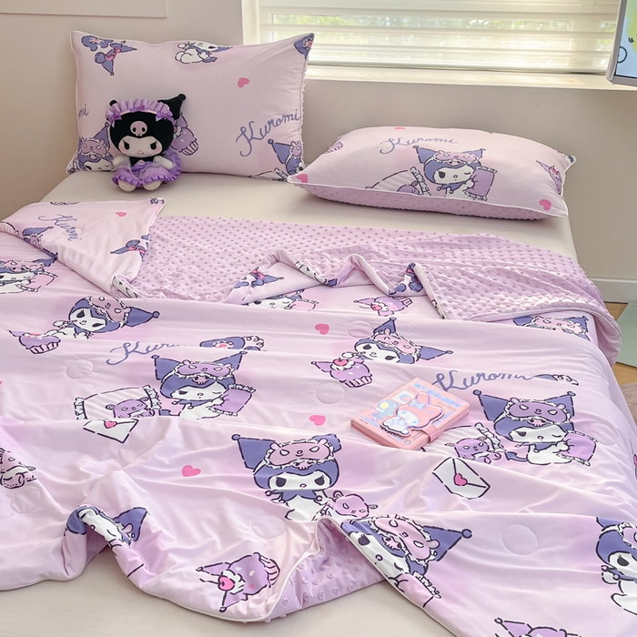 91家纺网 家纺一手货源 找家纺 （总）心卓婴童馆 2026新款三丽鸥凉感丝冰豆豆被被子被芯-成人图