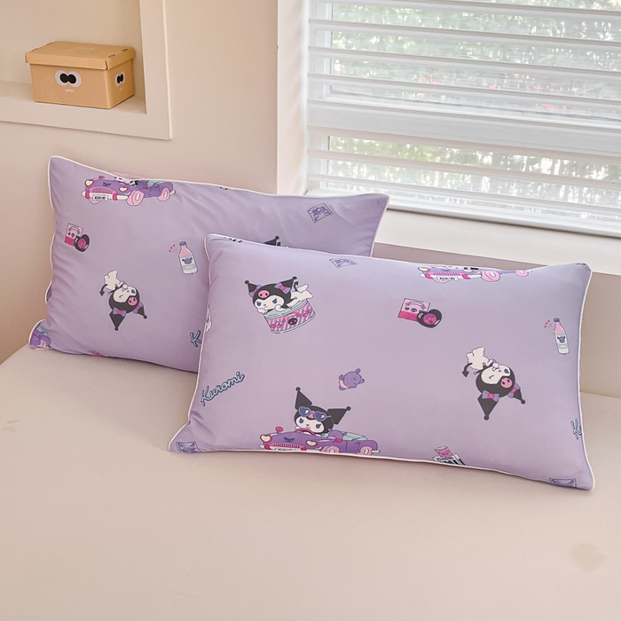 91家纺网 家纺一手货源 找家纺 心卓婴童馆 2026新款三丽鸥凉感丝冰豆豆被被子被芯-成人图 牛奶库洛米