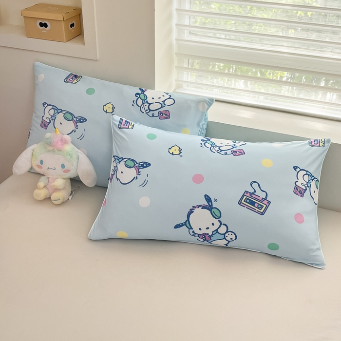 91家纺网 家纺一手货源 找家纺 心卓婴童馆 2026新款三丽鸥凉感丝冰豆豆被被子被芯-成人图 音乐帕恰狗