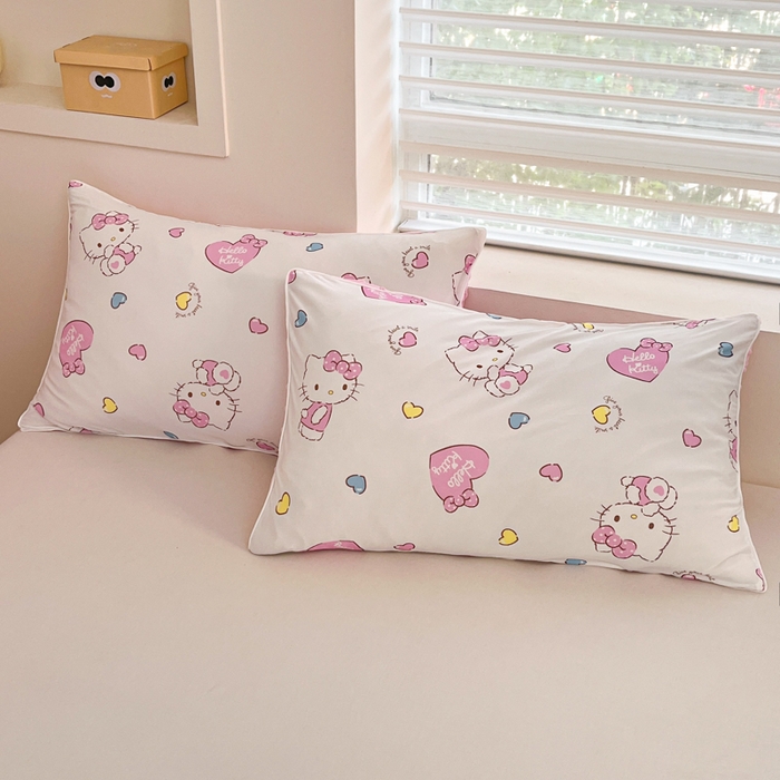 91家纺网 家纺一手货源 找家纺 心卓婴童馆 2026新款三丽鸥凉感丝冰豆豆被被子被芯-成人图 kitty猫