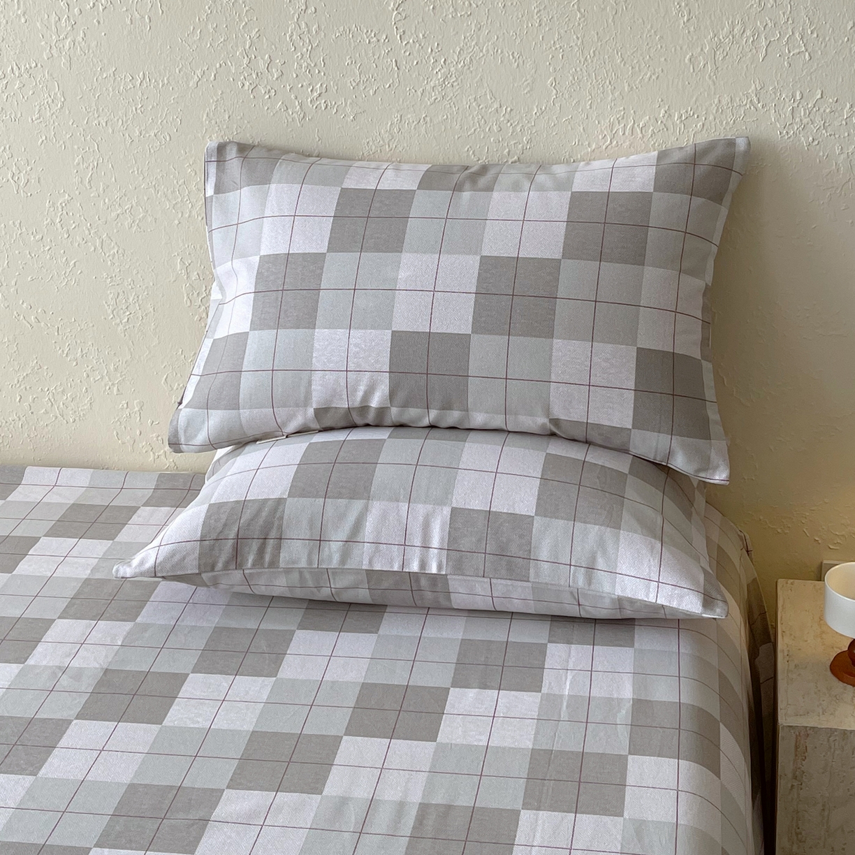 91家纺网 家纺一手货源 找家纺 （总）春皖家纺 2026春夏新品简约款老粗布系列枕套单品单枕套 枕套单件