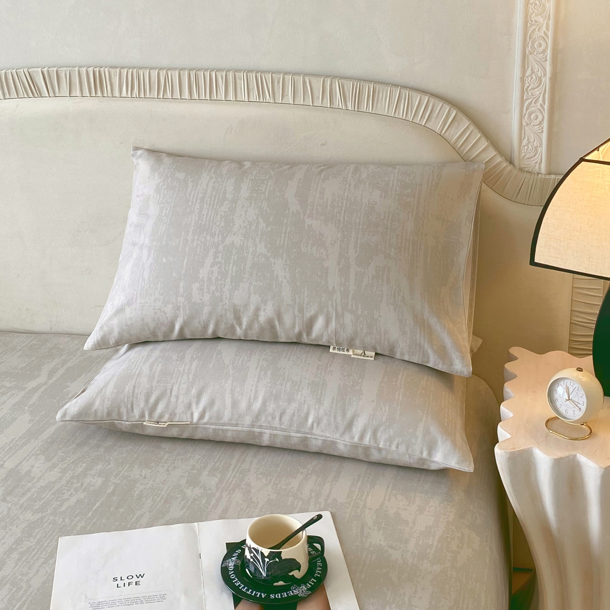 91家纺网 家纺一手货源 找家纺 （总）春皖家纺 2026春夏新品简约款老粗布系列枕套单品单枕套 枕套单件