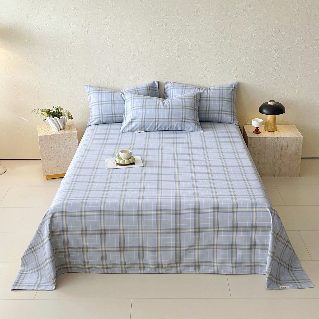 91家纺网 家纺一手货源 找家纺 （总）春皖家纺 2026春夏新品简约款老粗布系列床单单品床单床单单件