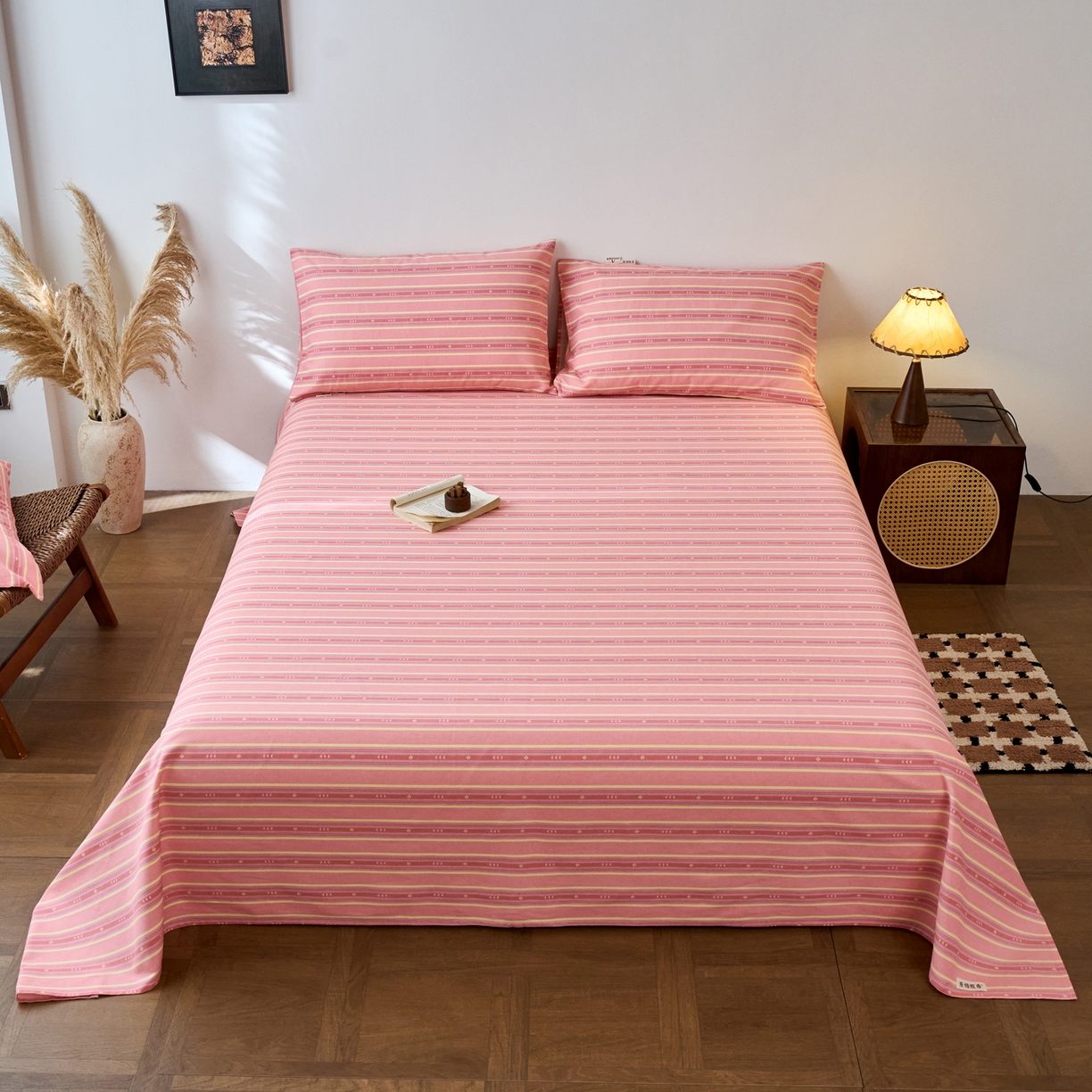 91家纺网 家纺一手货源 找家纺 （总）春皖家纺 2026春夏新品简约款老粗布系列床单单品床单床单单件