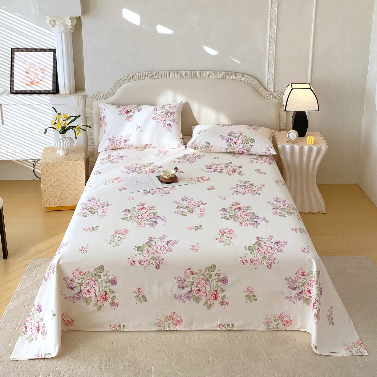 91家纺网 家纺一手货源 找家纺 （总）春皖家纺 2026春夏新品简约款老粗布系列床单单品床单床单单件