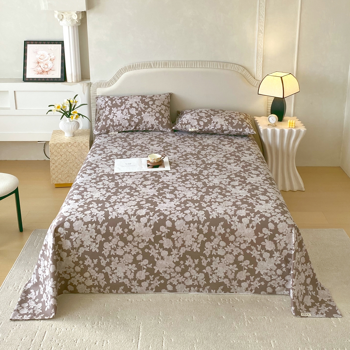 91家纺网 家纺一手货源 找家纺 （总）春皖家纺 2026春夏新品简约款老粗布系列床单单品床单床单单件