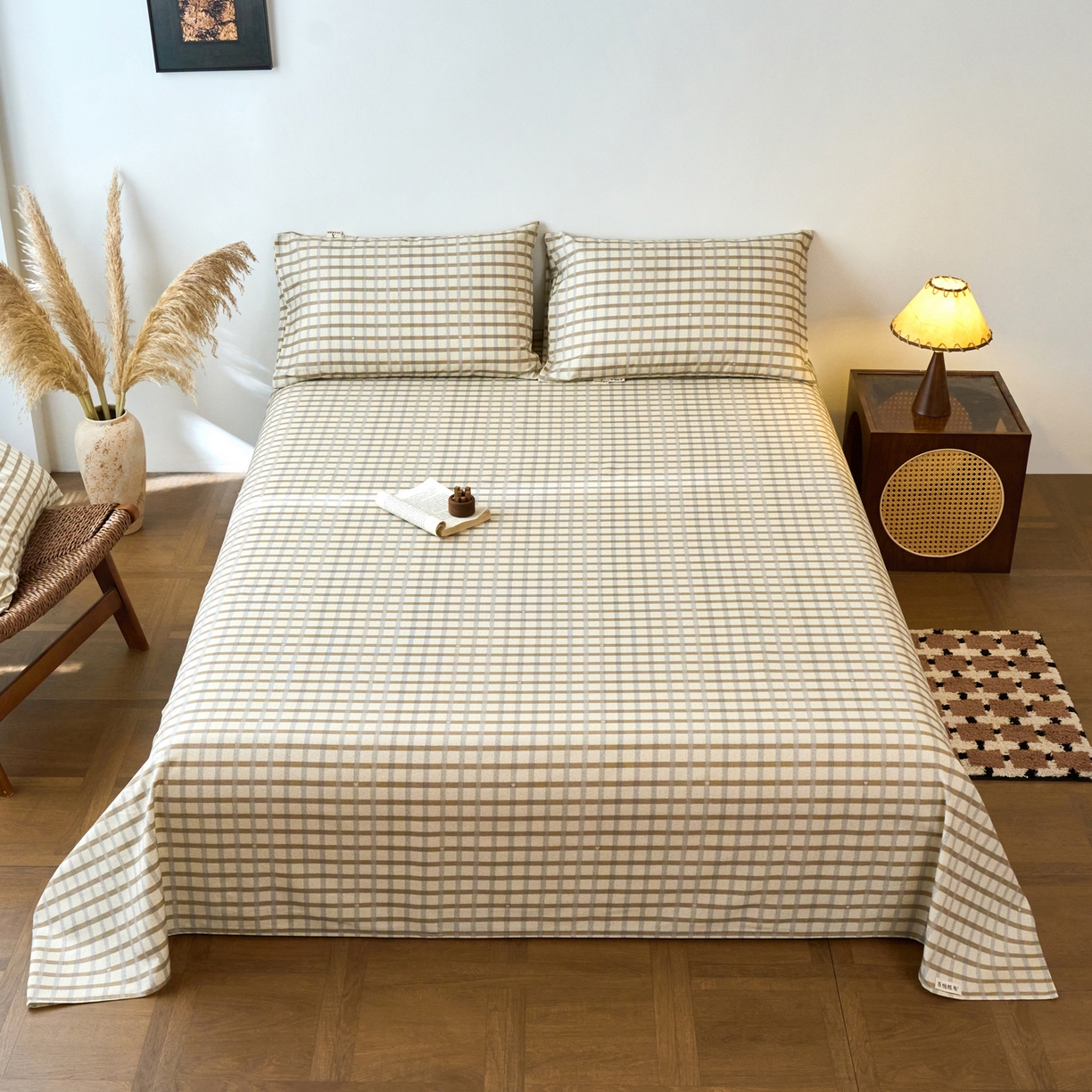 91家纺网 家纺一手货源 找家纺 （总）春皖家纺 2026春夏新品简约款老粗布系列床单单品床单床单单件