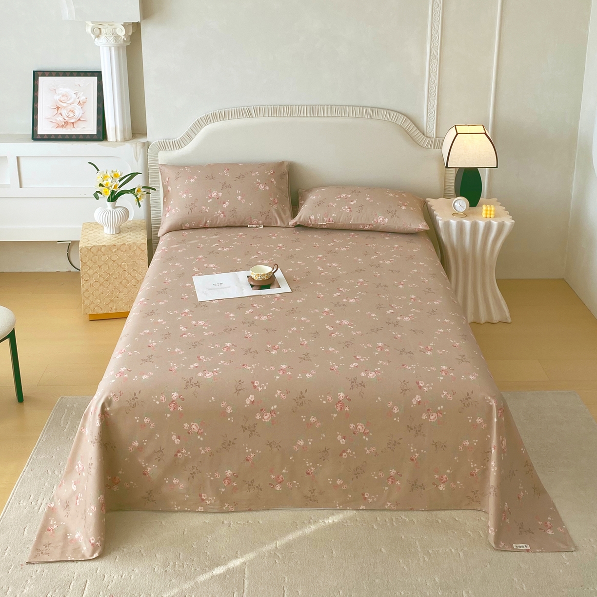 91家纺网 家纺一手货源 找家纺 （总）春皖家纺 2026春夏新品简约款老粗布系列床单单品床单床单单件