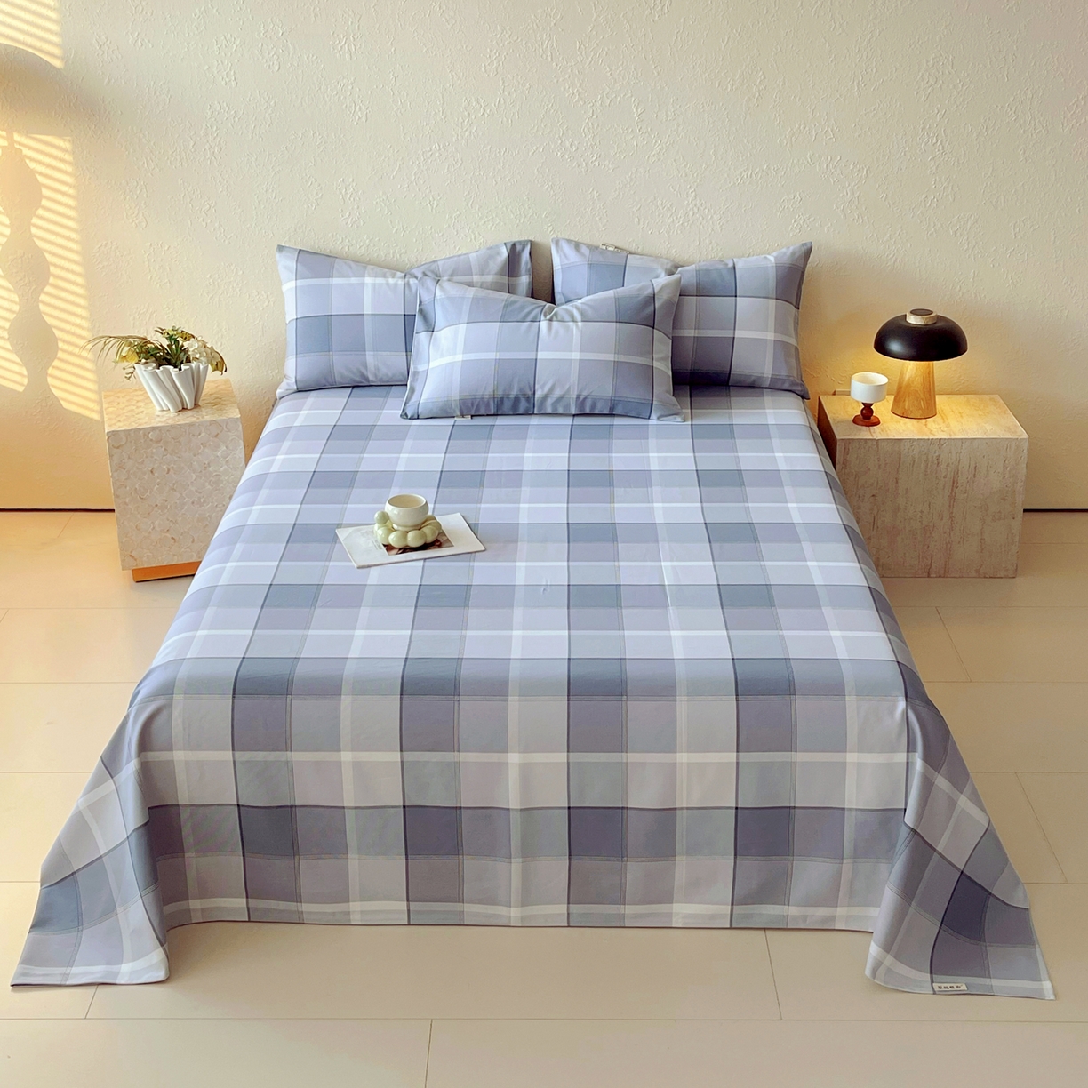 91家纺网 家纺一手货源 找家纺 （总）春皖家纺 2026春夏新品简约款老粗布系列床单单品床单床单单件