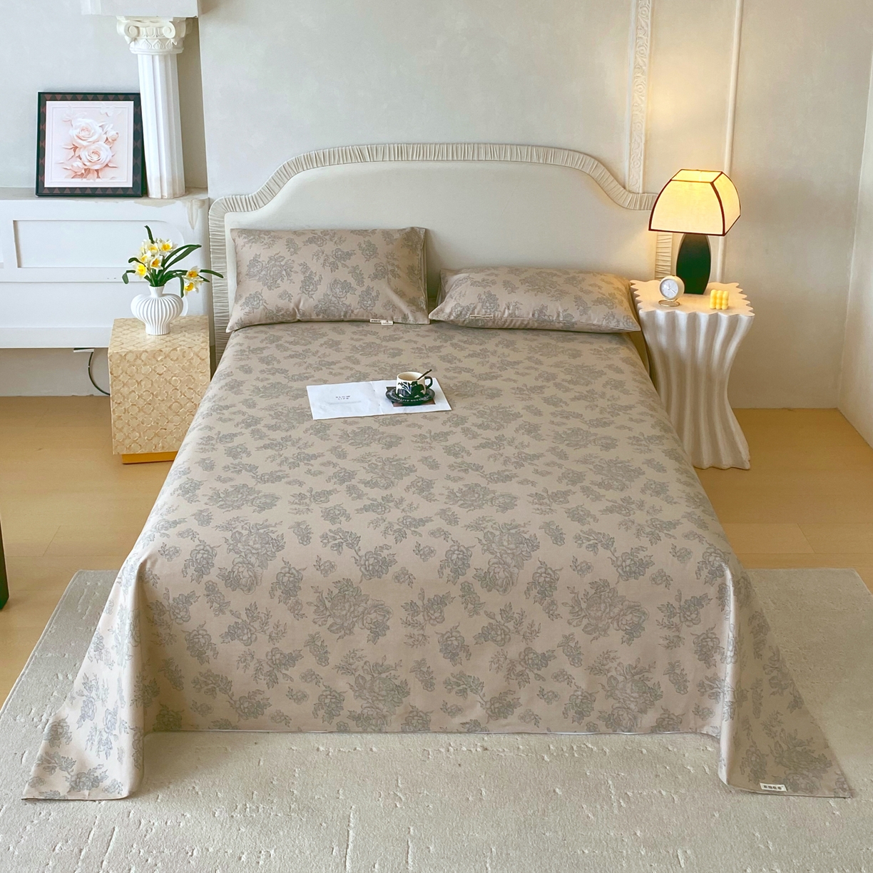 91家纺网 家纺一手货源 找家纺 （总）春皖家纺 2026春夏新品简约款老粗布系列床单单品床单床单单件