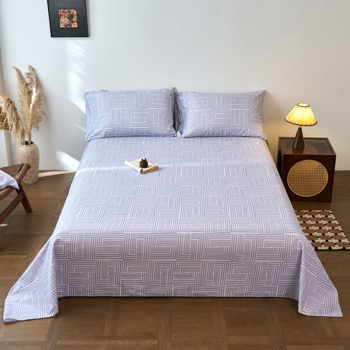 91家纺网 家纺一手货源 找家纺 （总）春皖家纺 2026春夏新品简约款老粗布系列床单单品床单床单单件