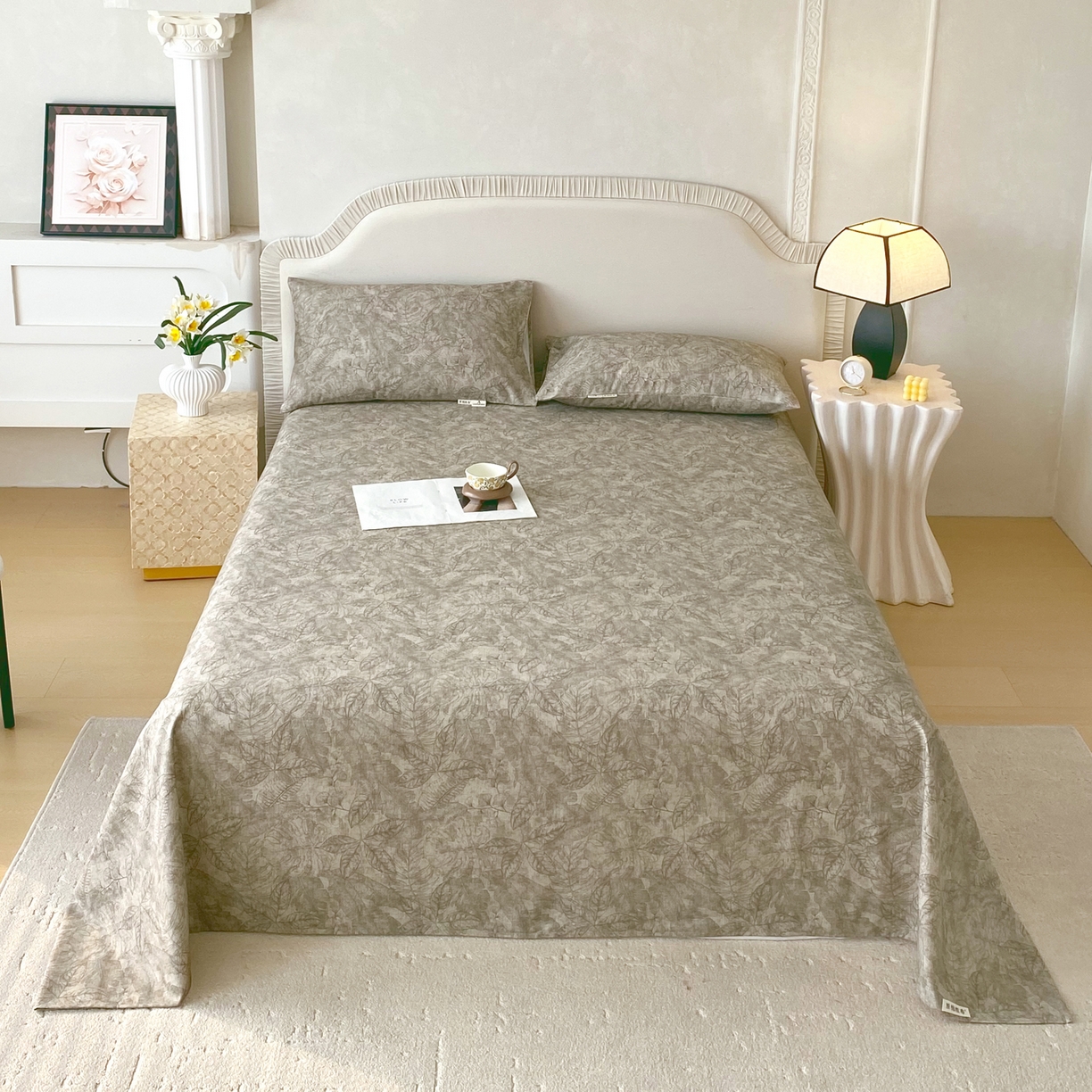 91家纺网 家纺一手货源 找家纺 （总）春皖家纺 2026春夏新品简约款老粗布系列床单单品床单床单单件