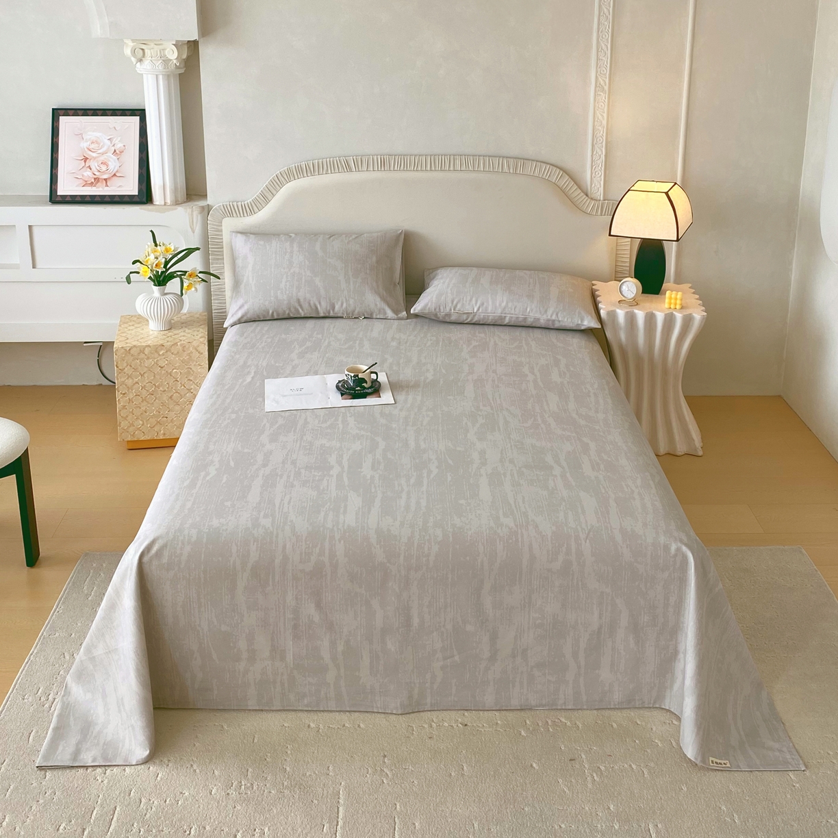 91家纺网 家纺一手货源 找家纺 （总）春皖家纺 2026春夏新品简约款老粗布系列床单单品床单床单单件