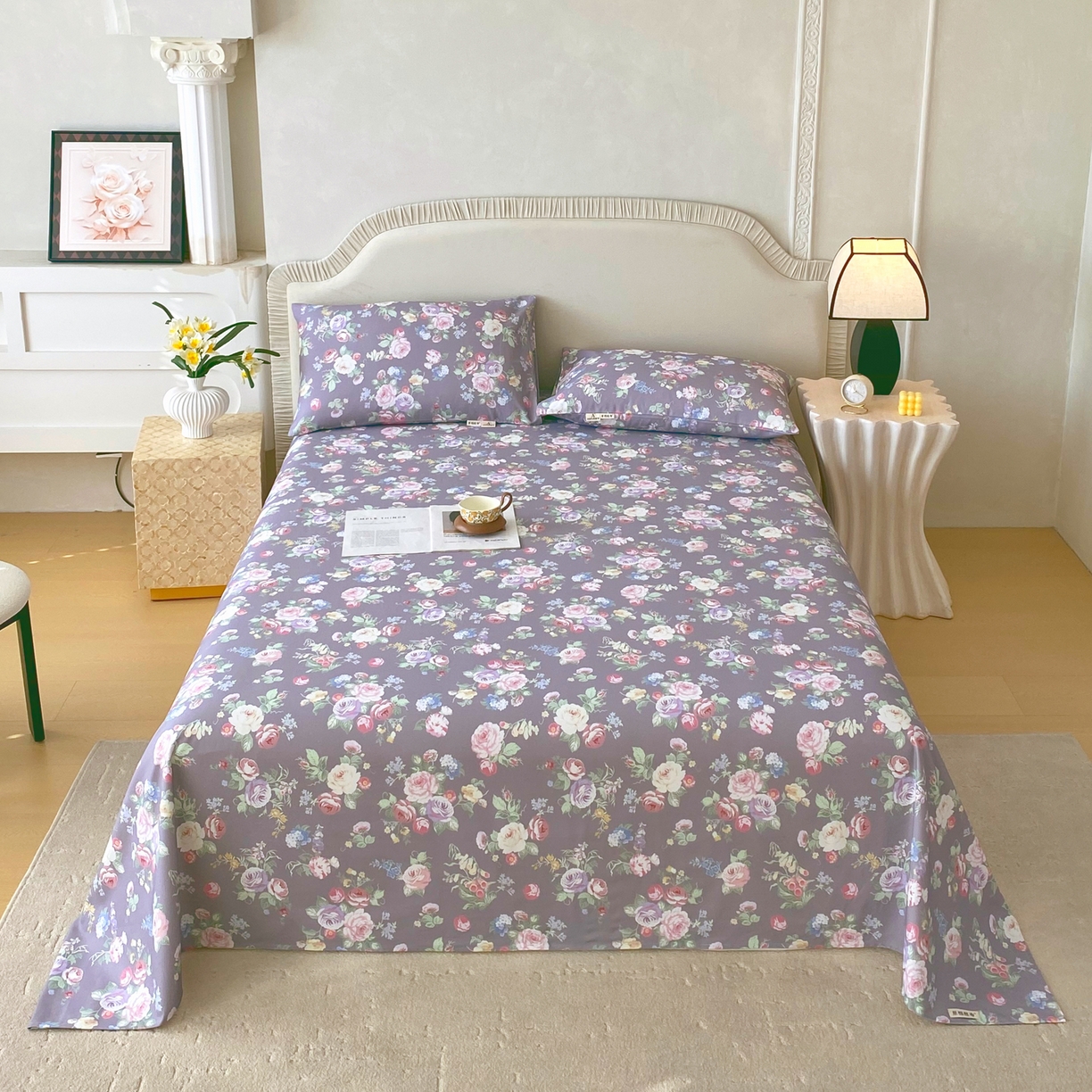 91家纺网 家纺一手货源 找家纺 （总）春皖家纺 2026春夏新品简约款老粗布系列床单单品床单床单单件