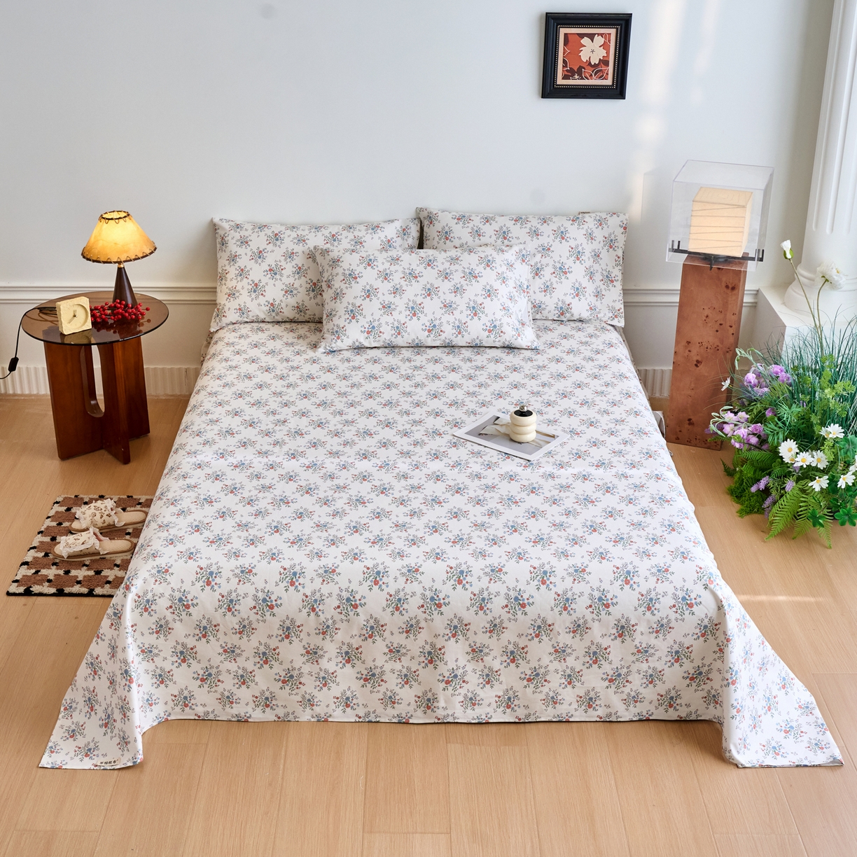 91家纺网 家纺一手货源 找家纺 （总）春皖家纺 2026春夏新品简约款老粗布系列床单单品床单床单单件