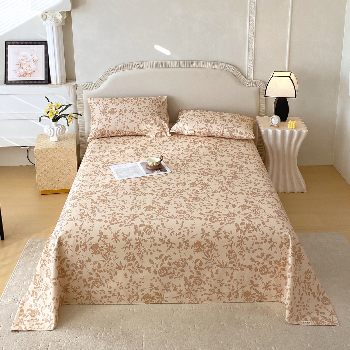 91家纺网 家纺一手货源 找家纺 （总）春皖家纺 2026春夏新品简约款老粗布系列床单单品床单床单单件