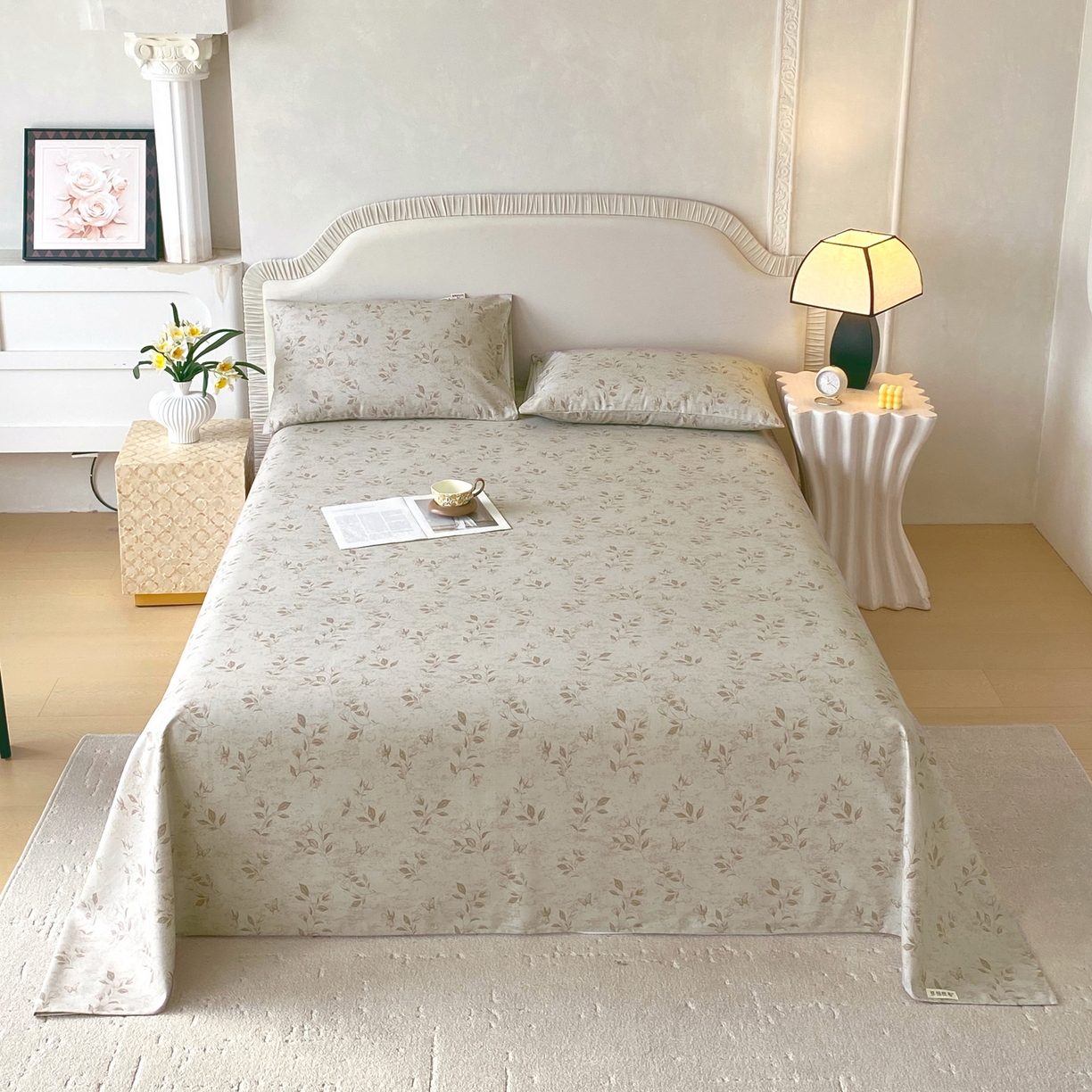 91家纺网 家纺一手货源 找家纺 （总）春皖家纺 2026春夏新品简约款老粗布系列床单单品床单床单单件