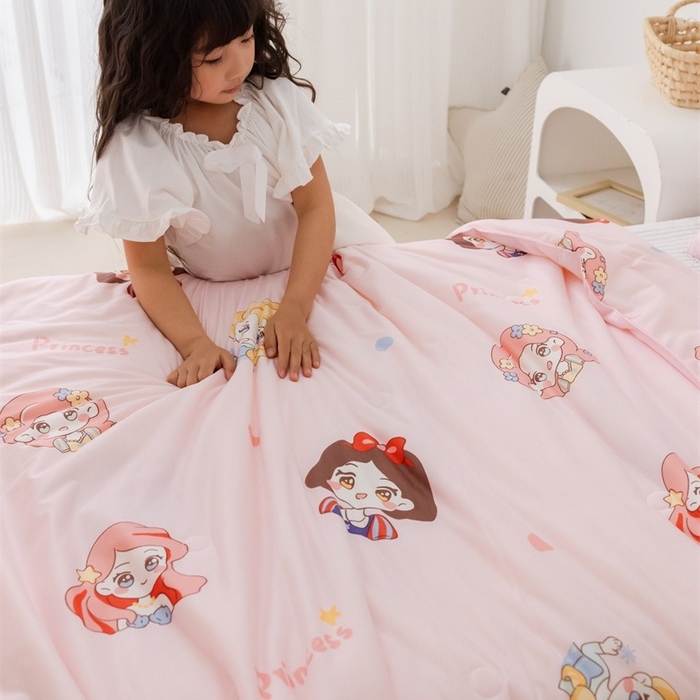 91家纺网 家纺一手货源 找家纺 2026新款A类针织棉被芯夏凉被春秋被冬被儿童学生成人冬被加厚被子大豆被四季款—儿童图 爱心公主