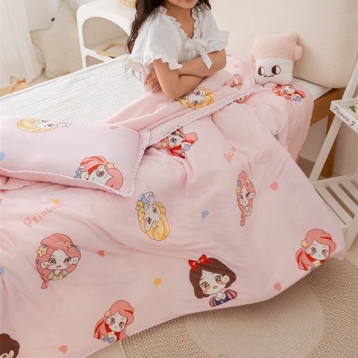 91家纺网 家纺一手货源 找家纺 2026新款A类针织棉被芯夏凉被春秋被冬被儿童学生成人冬被加厚被子大豆被四季款—儿童图 爱心公主