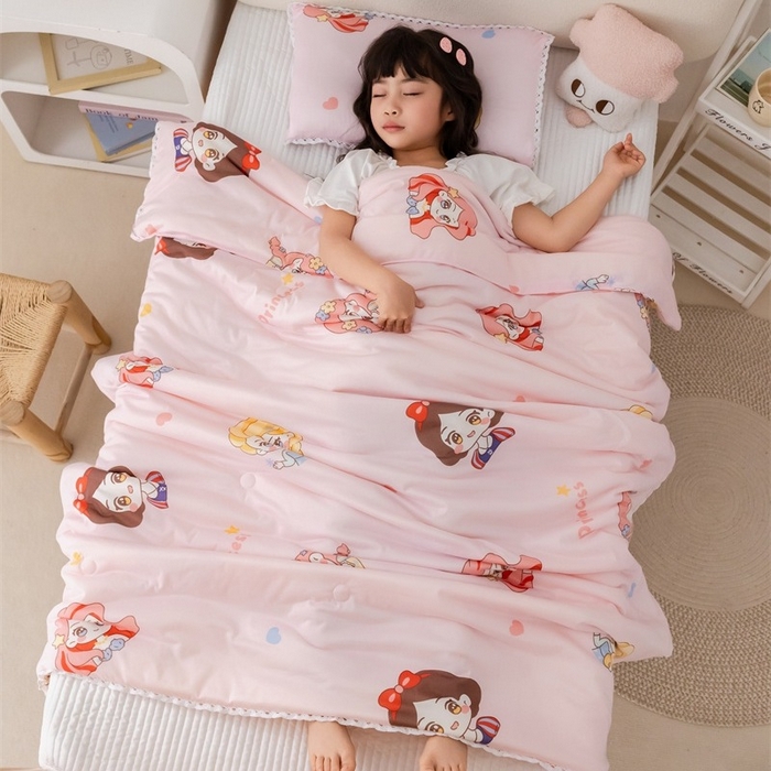 91家纺网 家纺一手货源 找家纺 2026新款A类针织棉被芯夏凉被春秋被冬被儿童学生成人冬被加厚被子大豆被四季款—儿童图 爱心公主