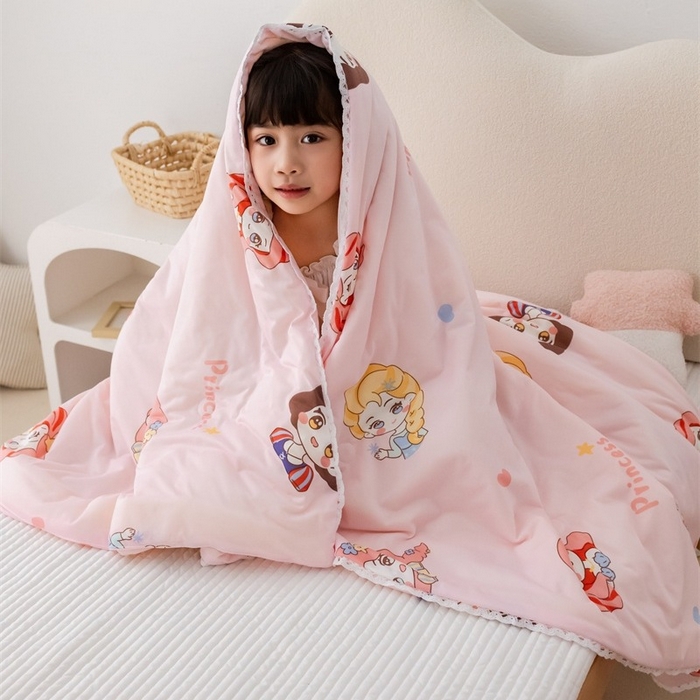 91家纺网 家纺一手货源 找家纺 2026新款A类针织棉被芯夏凉被春秋被冬被儿童学生成人冬被加厚被子大豆被四季款—儿童图 爱心公主