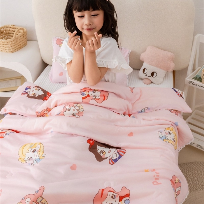 91家纺网 家纺一手货源 找家纺 2026新款A类针织棉被芯夏凉被春秋被冬被儿童学生成人冬被加厚被子大豆被四季款—儿童图 爱心公主