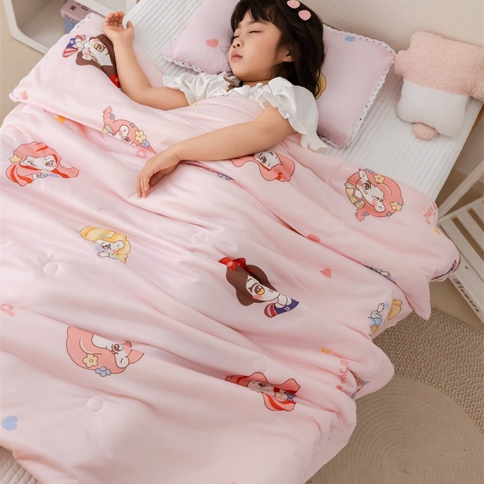 2026新款A类针织棉被芯夏凉被春秋被冬被儿童学生成人冬被加厚被子大豆被四季款—儿童图 爱心公主