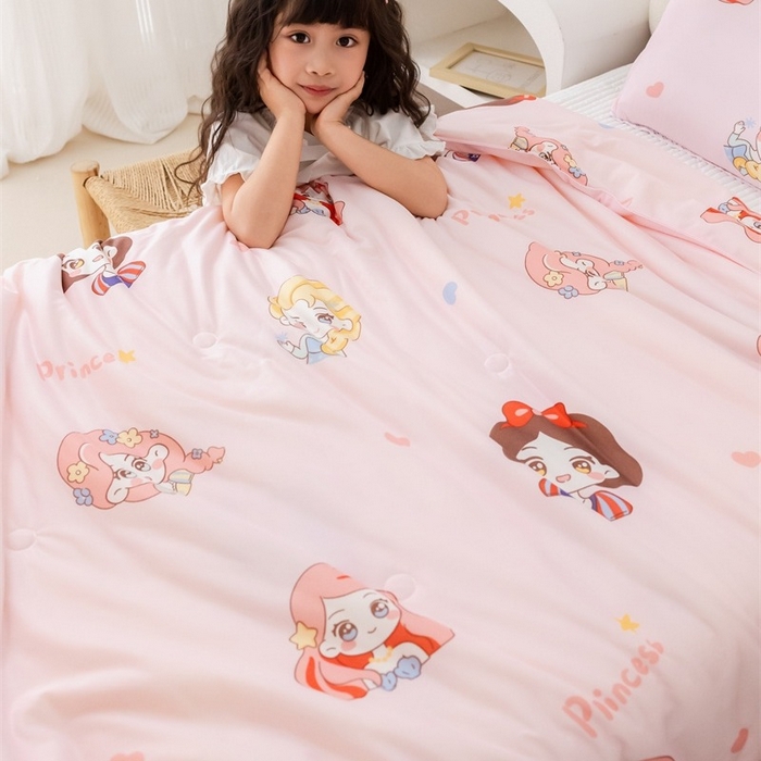 91家纺网 家纺一手货源 找家纺 2026新款A类针织棉被芯夏凉被春秋被冬被儿童学生成人冬被加厚被子大豆被四季款—儿童图 爱心公主