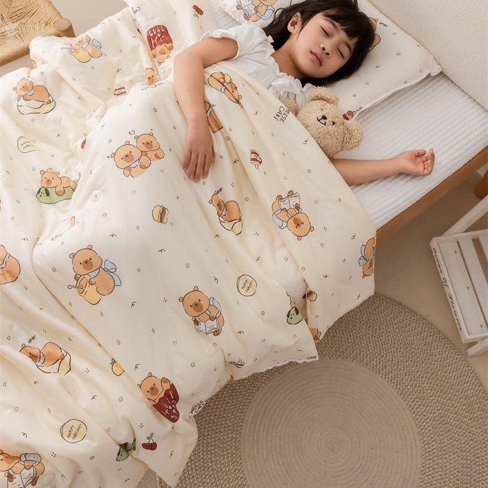 2026新款A类针织棉被芯夏凉被春秋被冬被儿童学生成人冬被加厚被子大豆被四季款—儿童图 卡皮巴拉